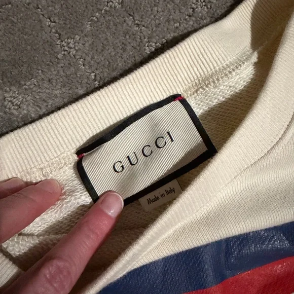 Gucci Ivory Top with Red and Blue Accents - Picture 2 of 3
